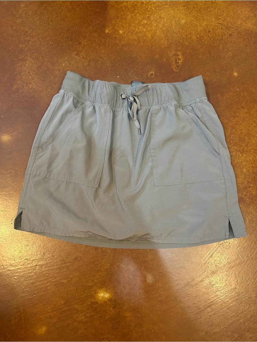 Women's Drawstring Utility skirt with shorts underneath- gray